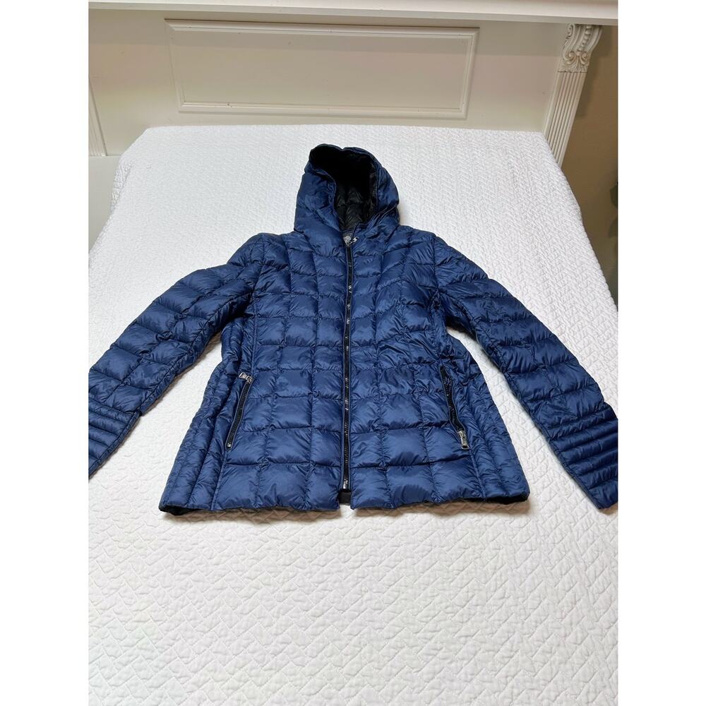 Vince Camuto Blue Lightweight Puffer Hooded Jacket with Front Pockets / Size- XL